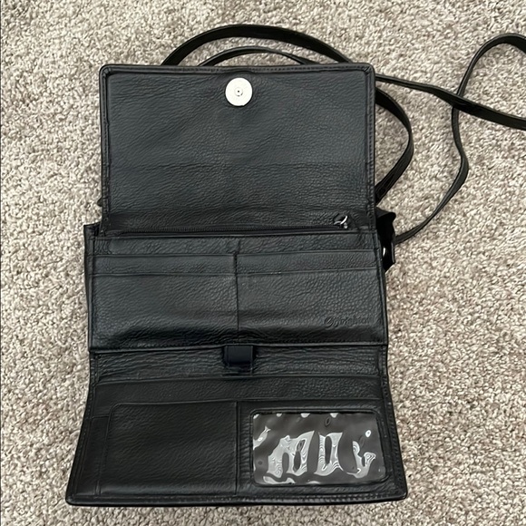 Brighton Black Crossbody Bag with Heart Clasp - Picture 3 of 6